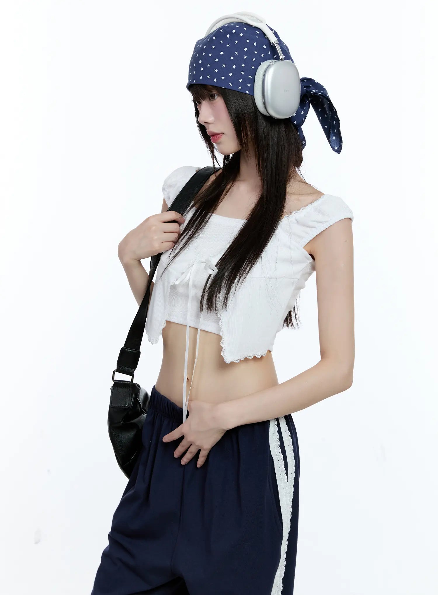 Layered Lace Short-Sleeve Cardigan CG511