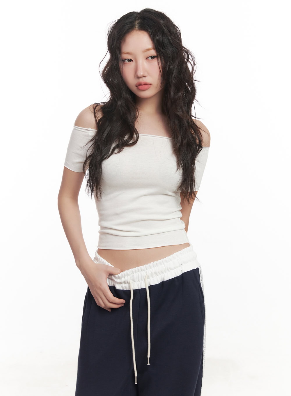 Essential Off-Shoulder Crop Top CA521