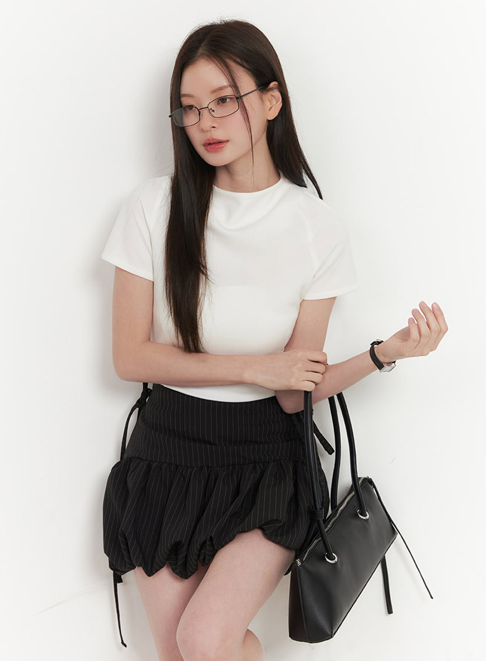 Classy Mock-Neck Blouse Top IY509