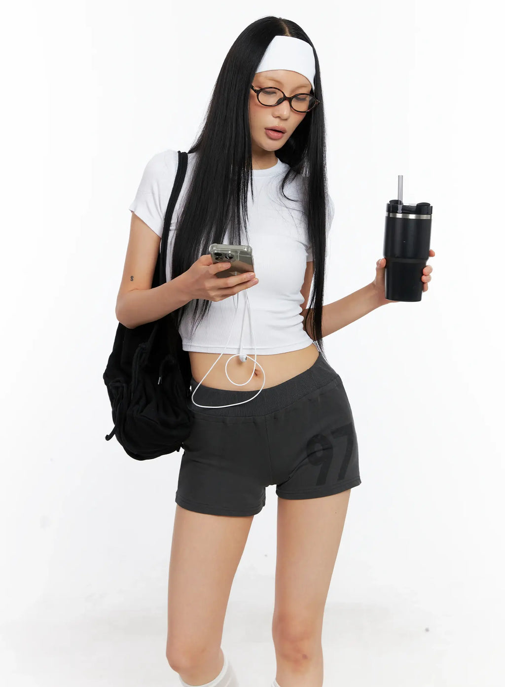 Basic Round Neck Crop Tee CL529