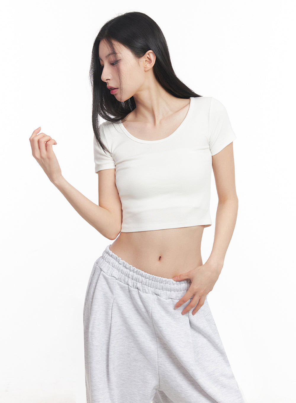 Basic Lounge Crop Tee IY516