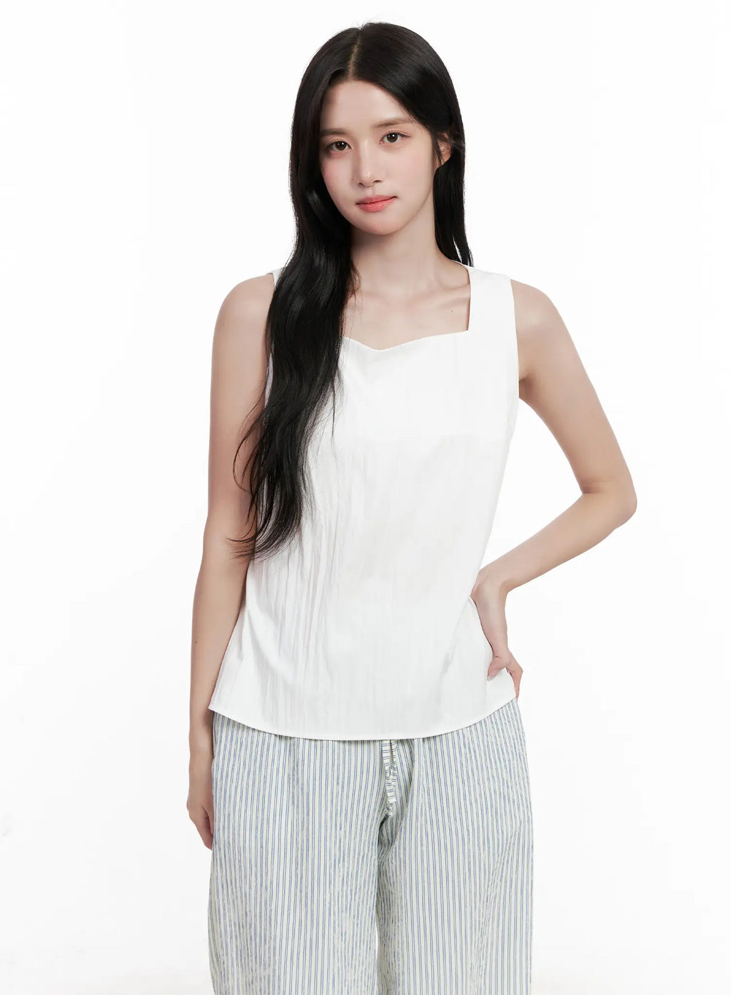 Back-Tie Square-Neck Tank CL516