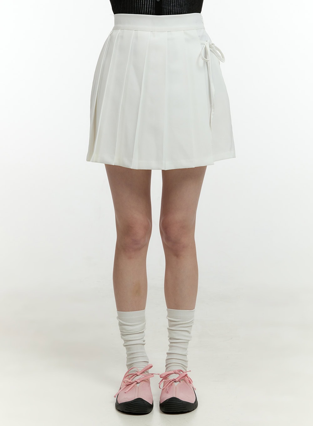 Pleated Wrap Mini Skort OL430