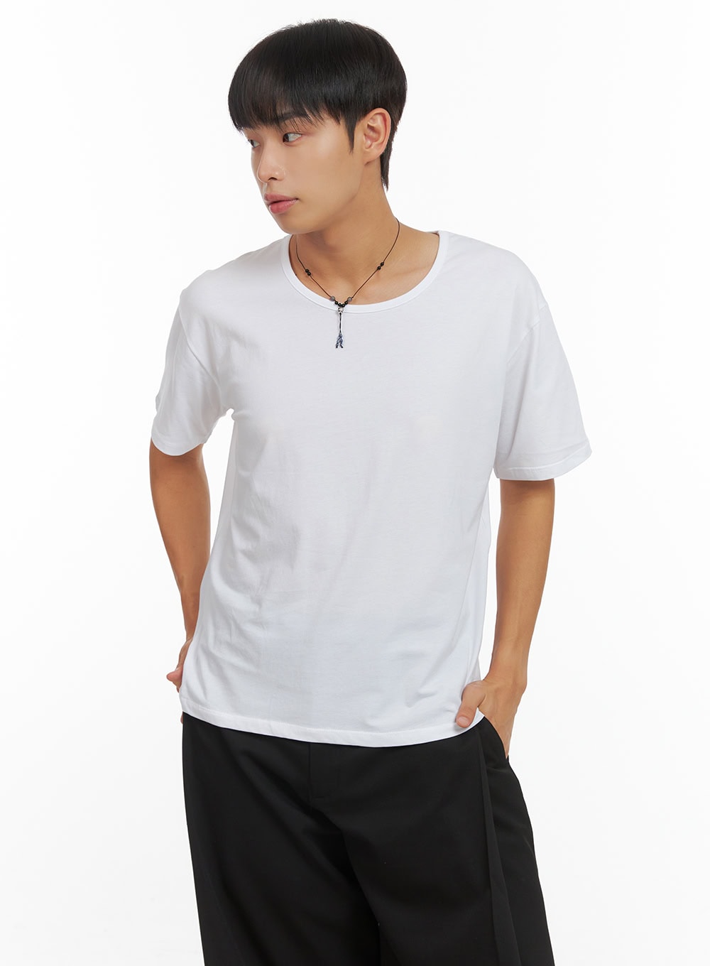 Men's Essential Solid Crew Neck T-Shirt CO408