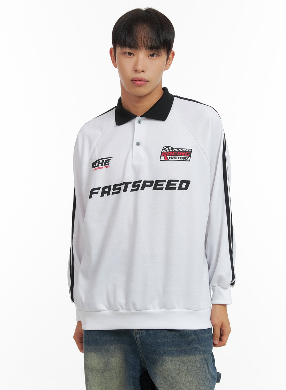 Men's Long Sleeve Collar Sweatshirt CO408