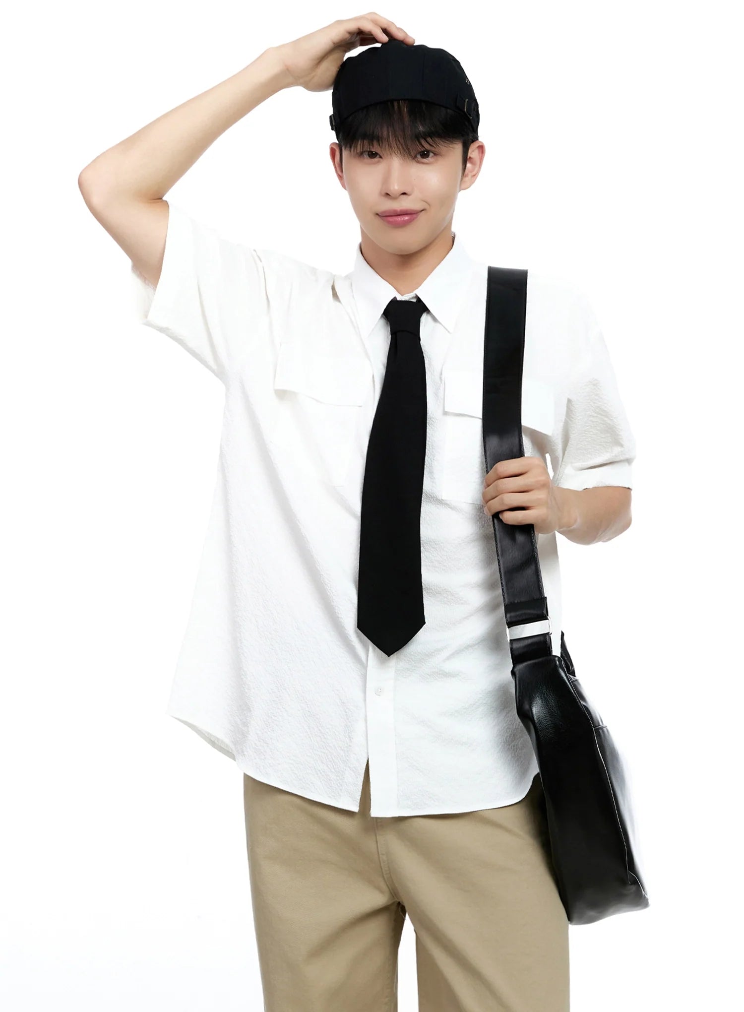 Men's Casual Crinkle Texture Shirt IG520