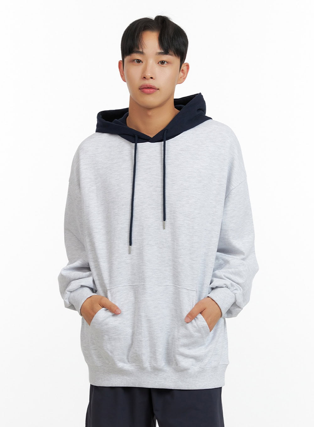 Men's Contrasting Hoodie (White) IU414