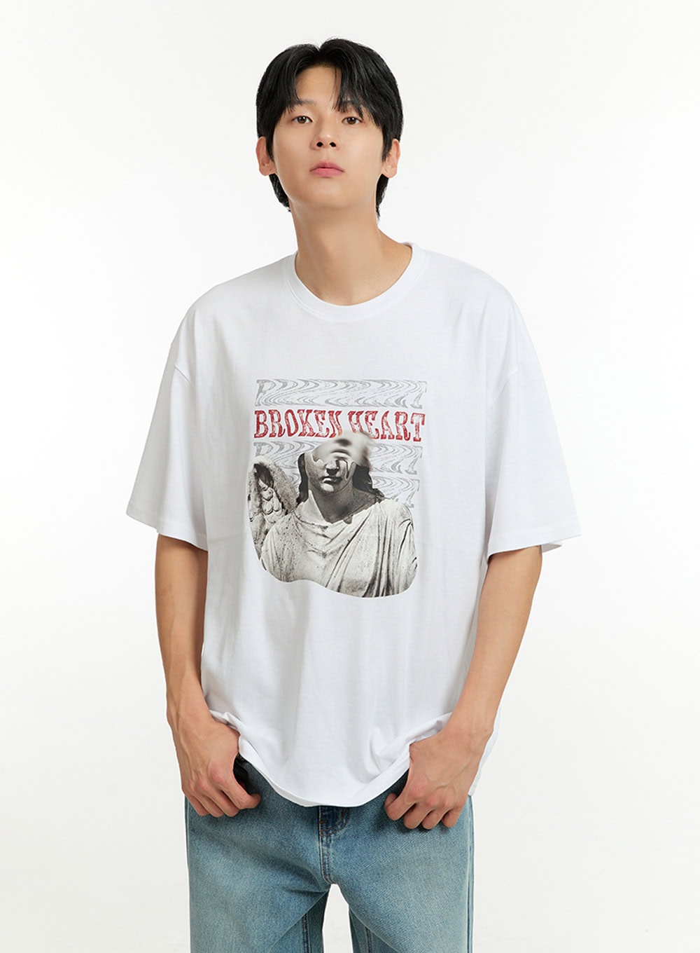 Men's Oversized Graphic Cotton T-Shirt IL412