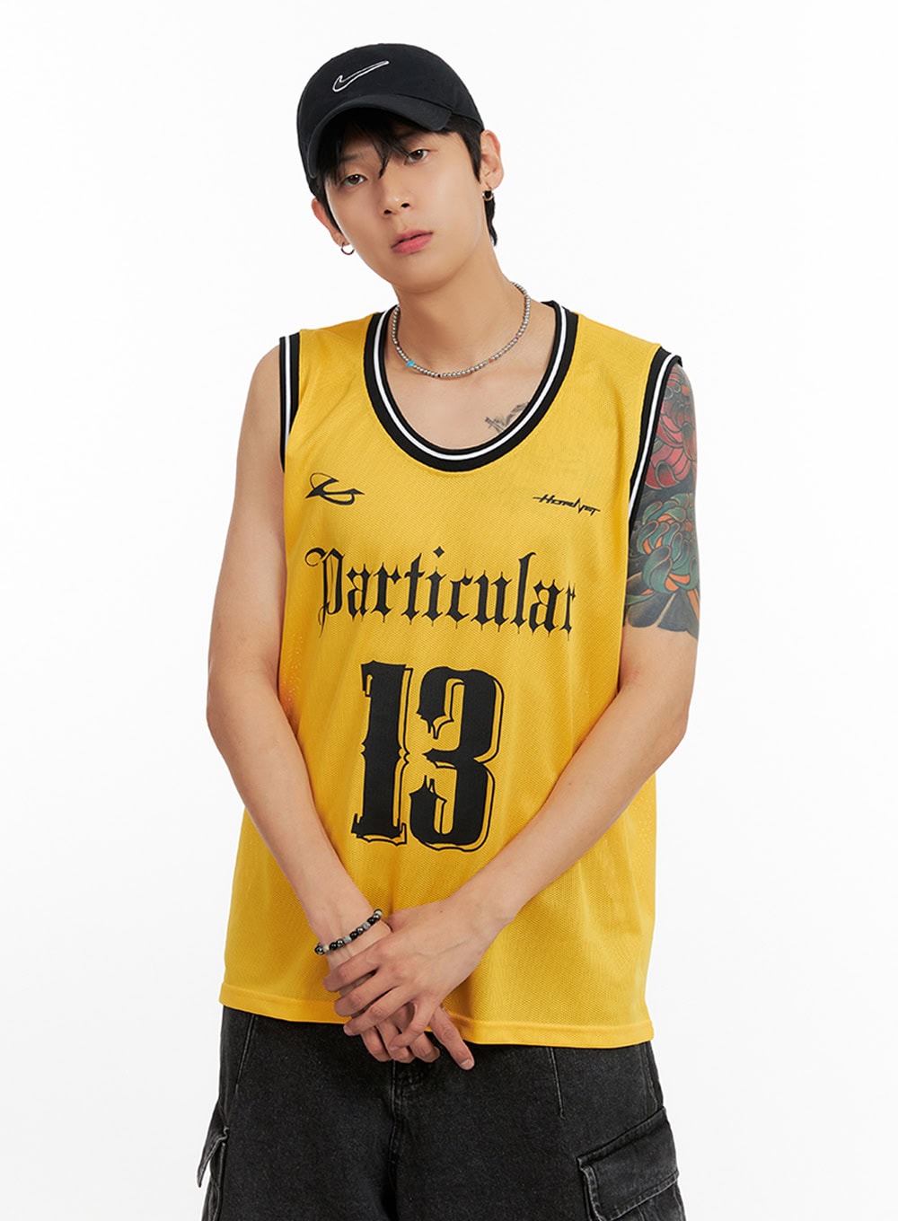 Men's Lettering Loose Fit Sleeveless T-Shirt IG402