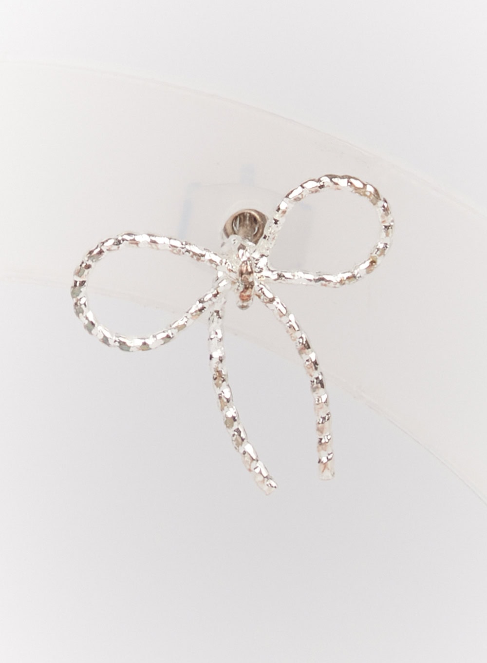 Noir Knot Ribbon Earrings IM531