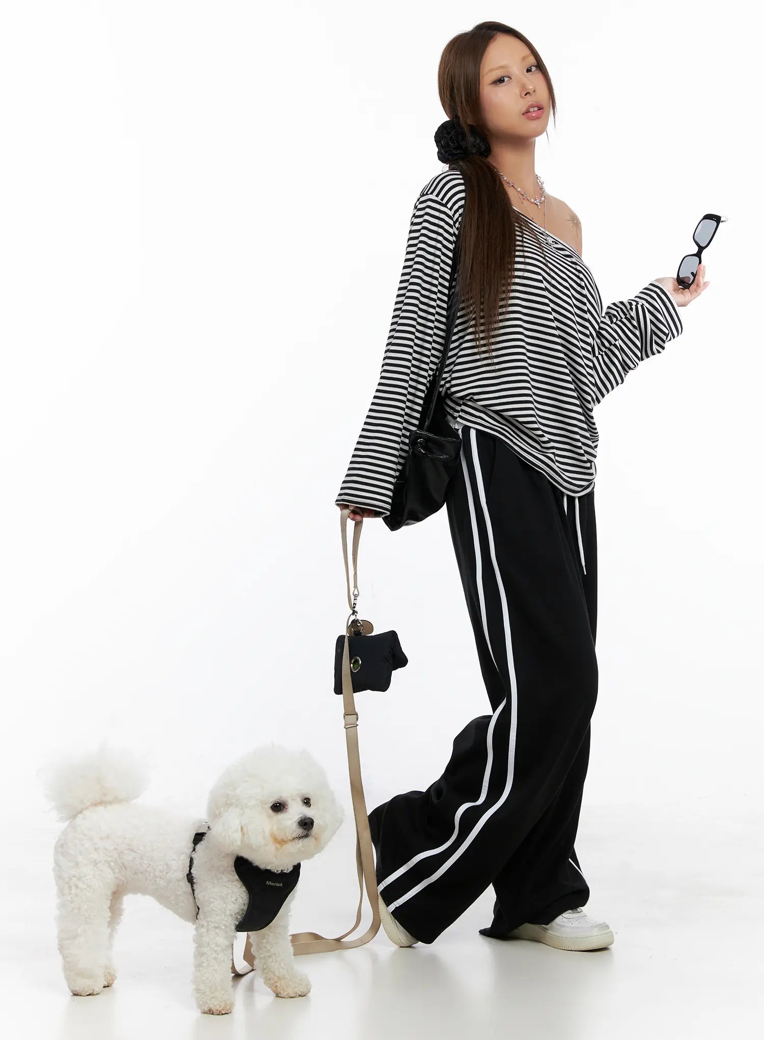 Striped Contrast Wide Leg Sweatpants CS524