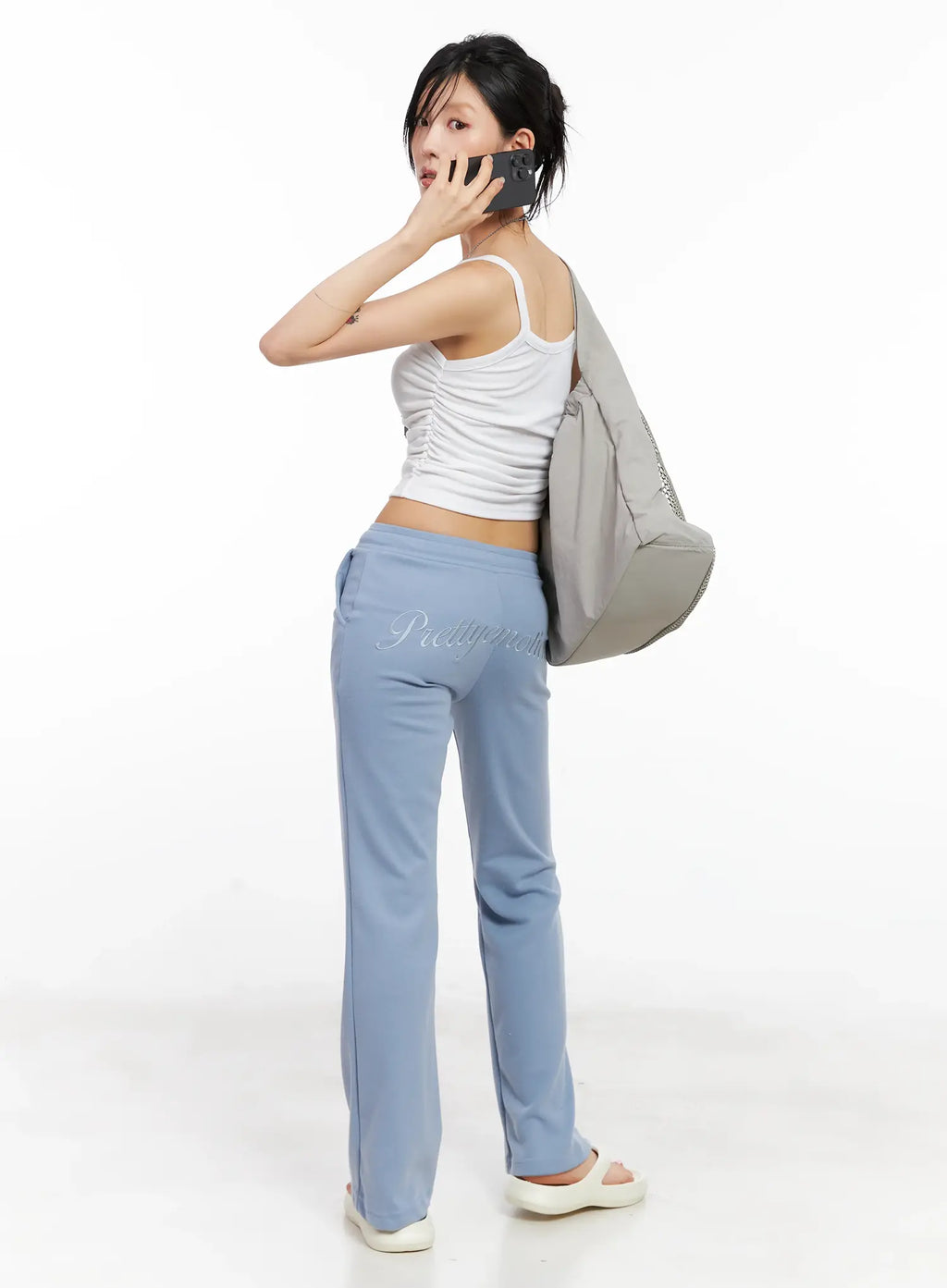 Embroidered Flare Track Pants CL525