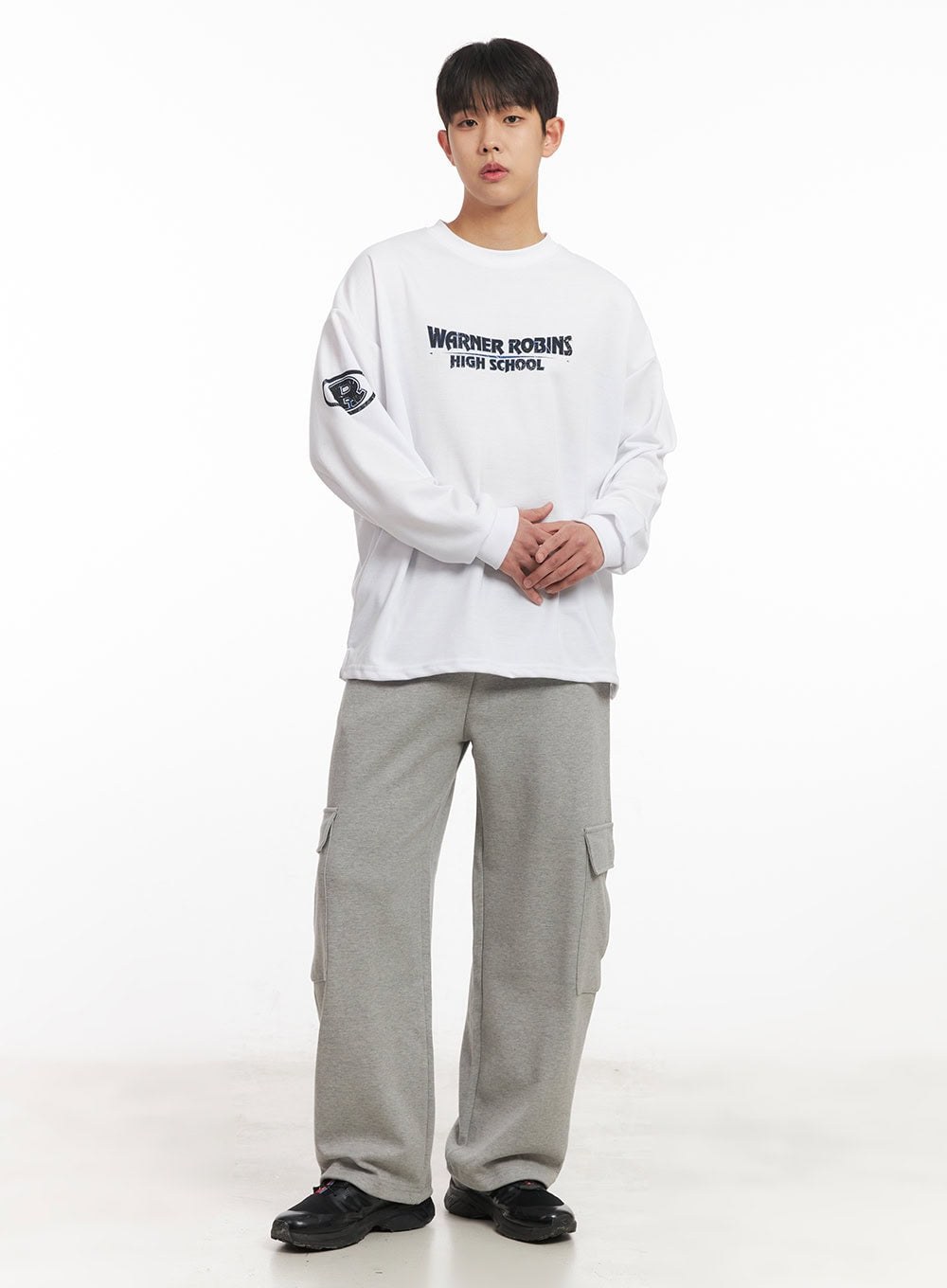 Men's Cargo Pocket Wide-Fit Sweatpants IM517