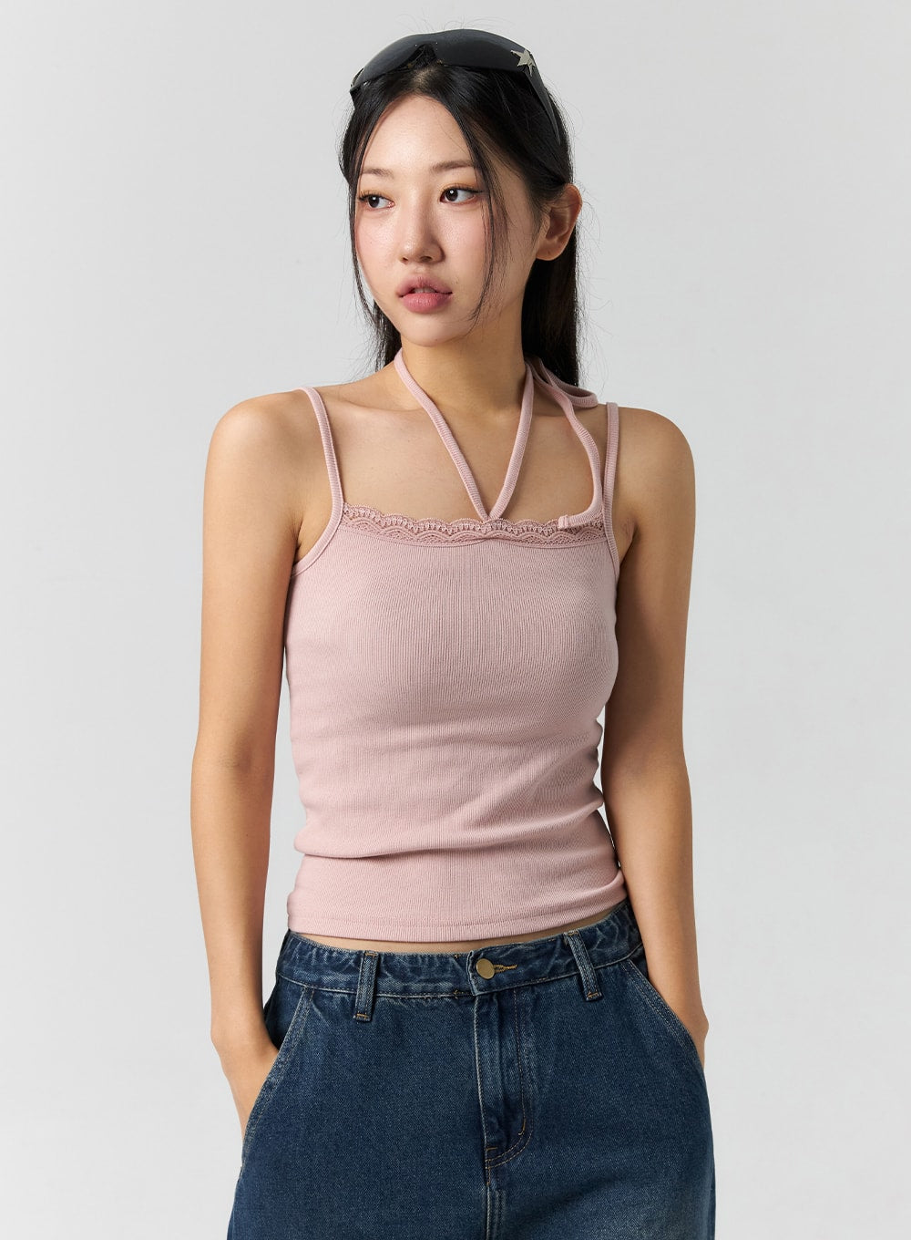 Halter Neck Lace Cami CS302