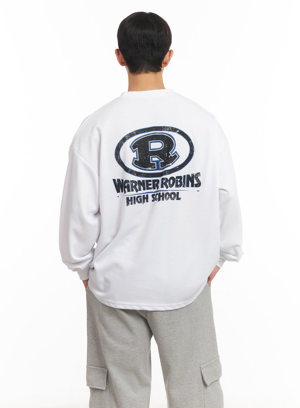 Men's Graphic Oversized Long Sleeve Tee IM517