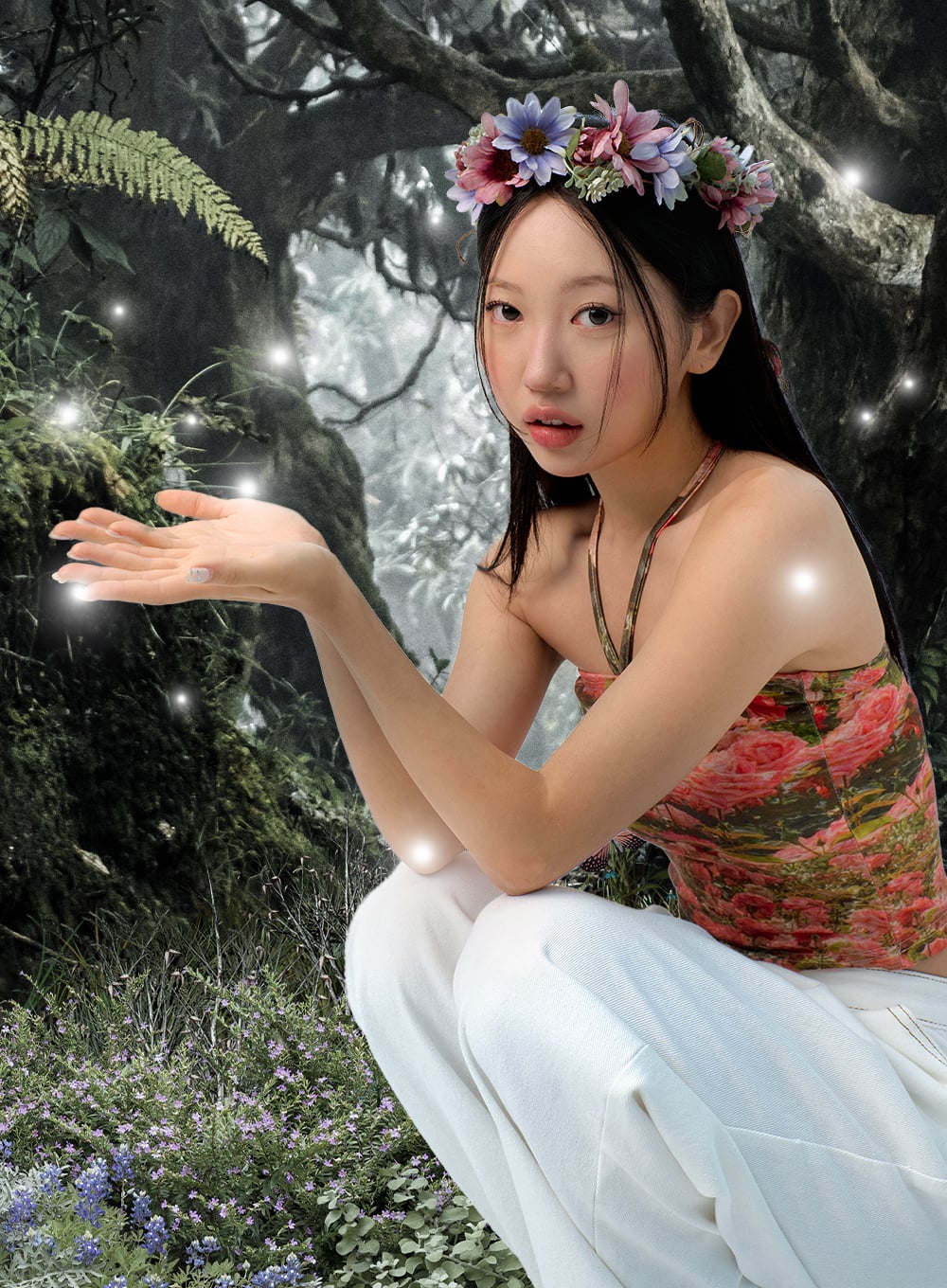 Flower Decor Hair Band IG312