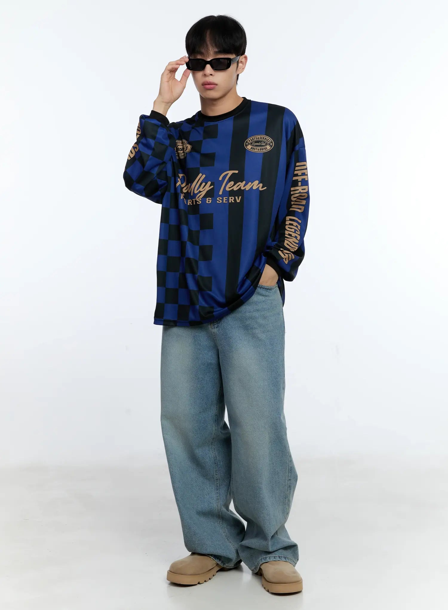 Men's Wide Leg Denim Jeans IG519