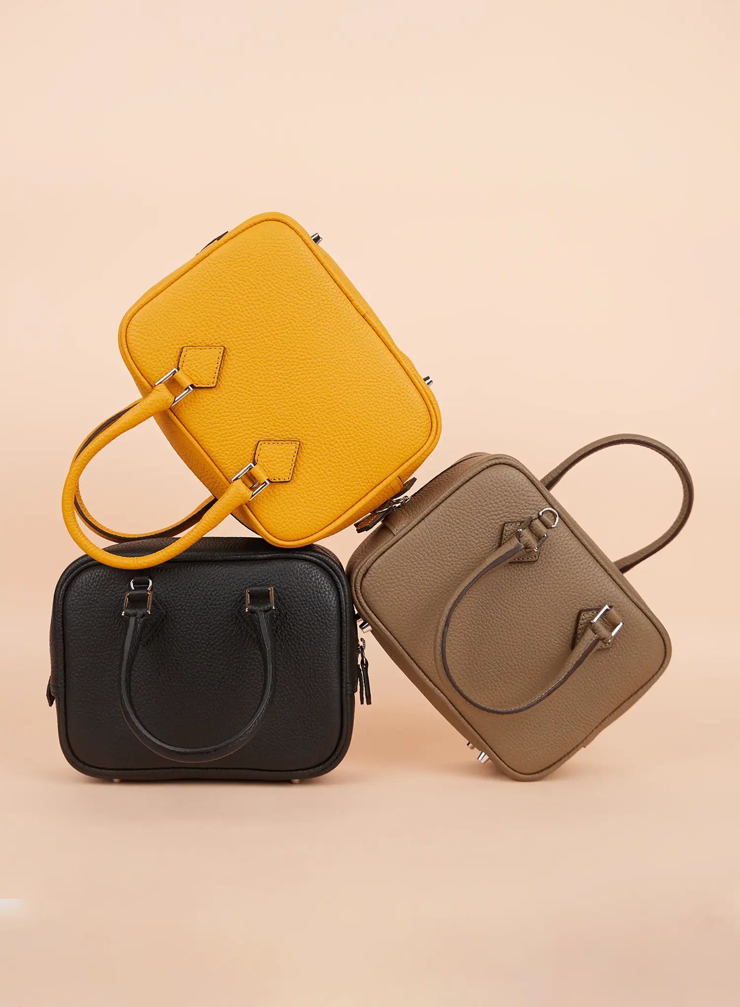 Faux-Leather Square Shoulder Bag IS516