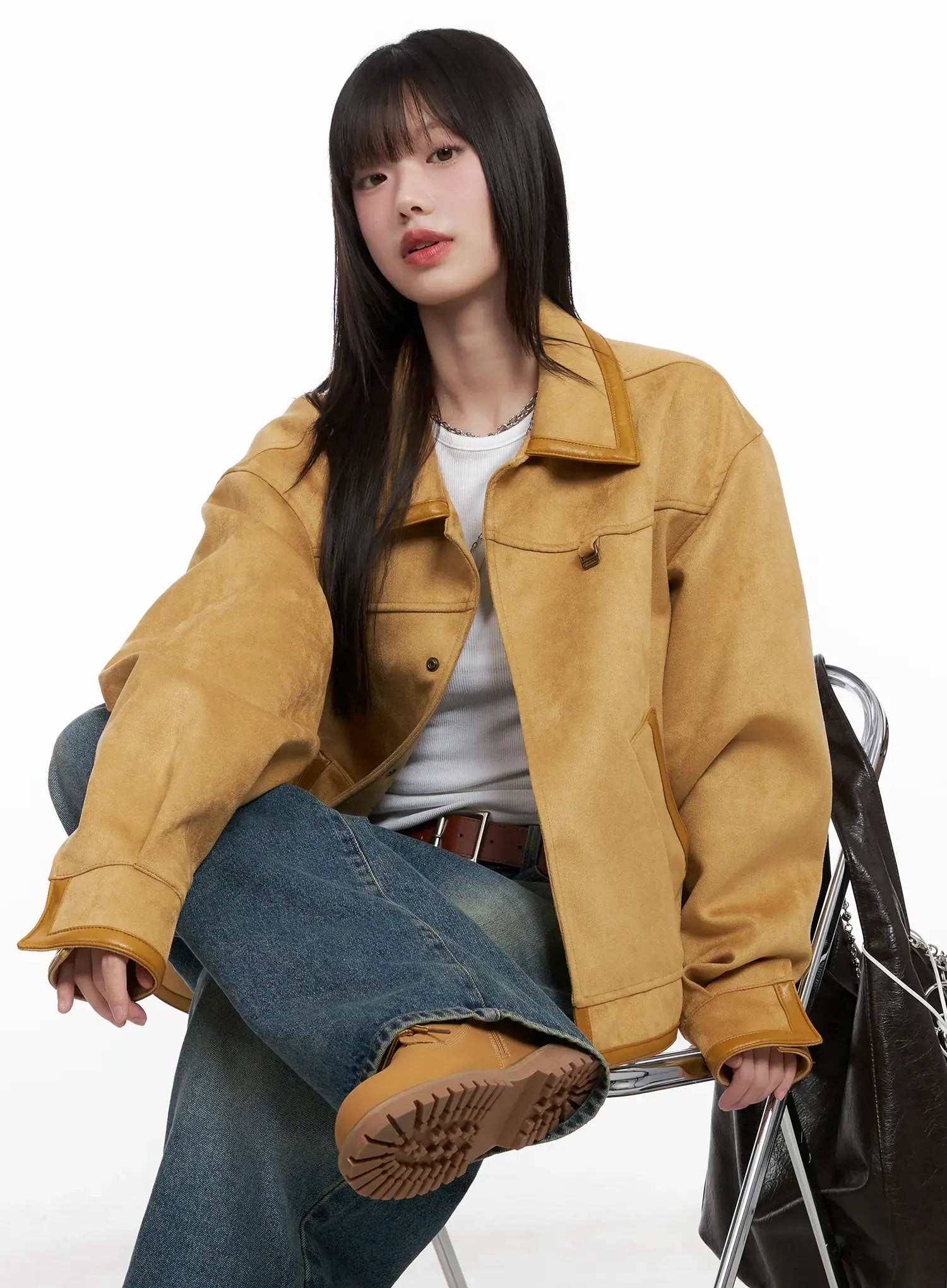 Western Suede Collared Jacket CG518