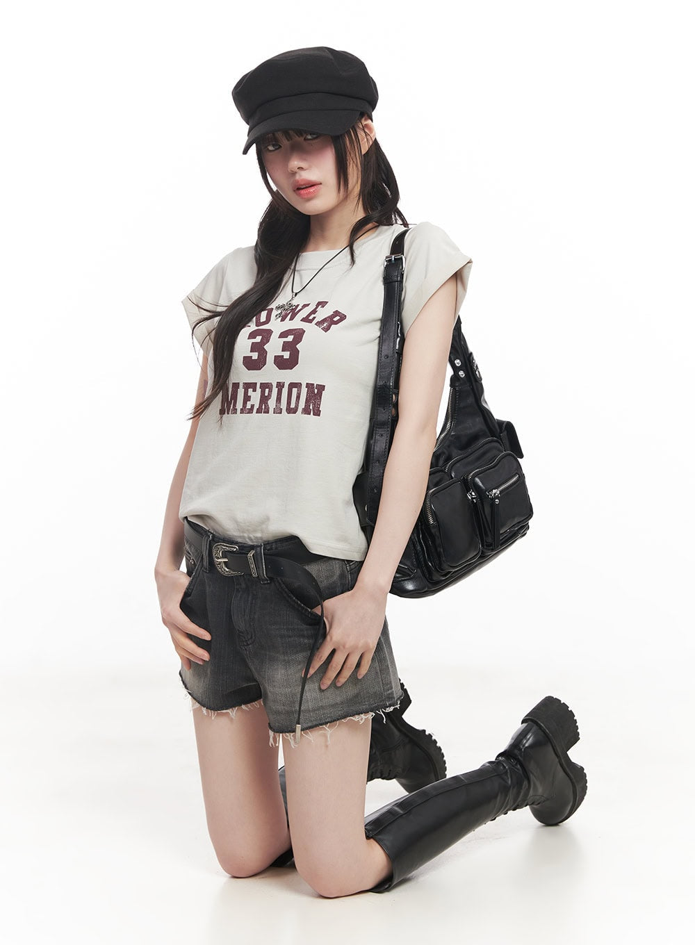 "33" Graphic Cropped Tee CY521