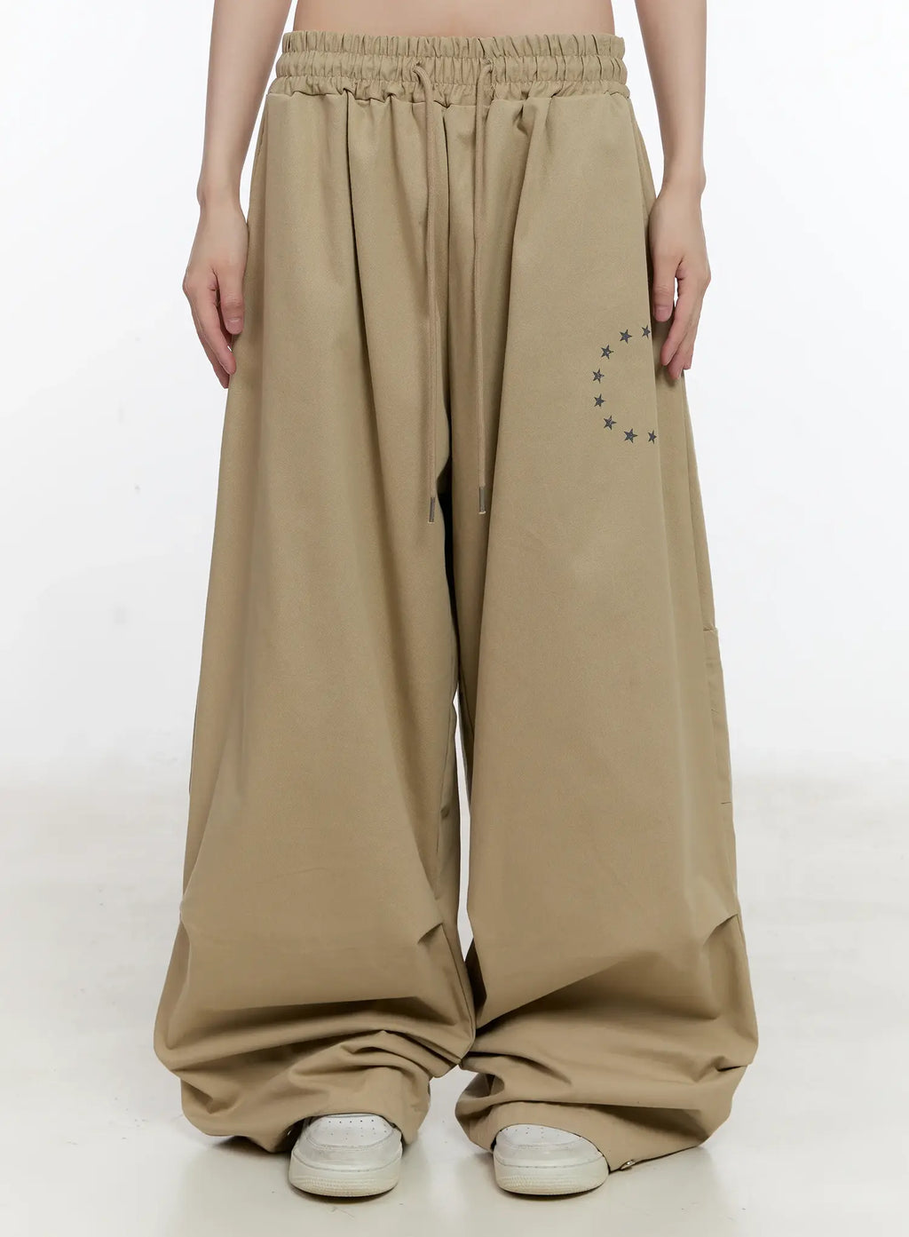 Star Print Wide-Leg Pants CL504