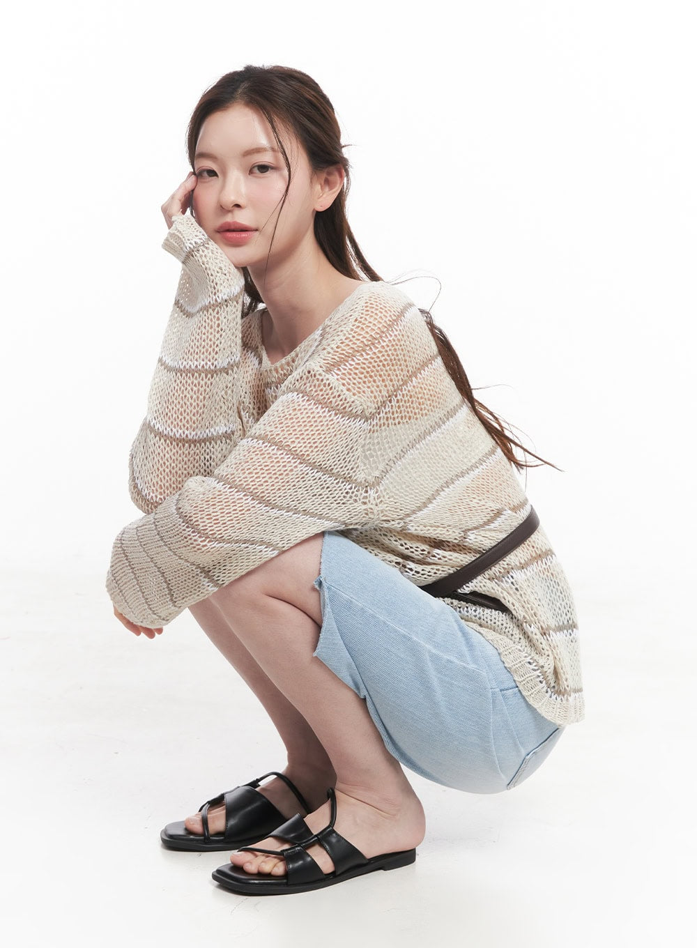 Loose-Fit Striped Sweater CY519