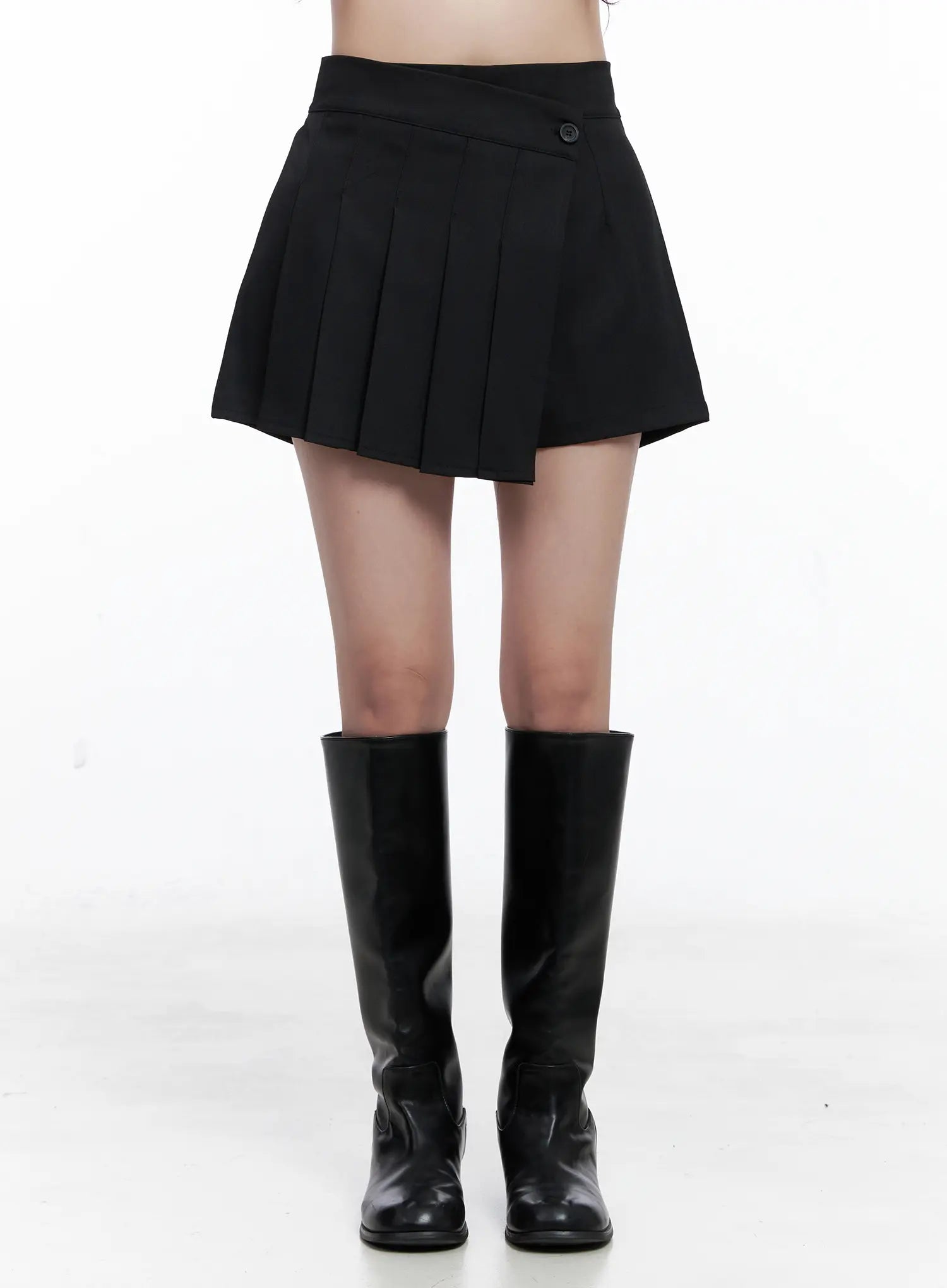 Pleated Wrap Mini Skort CS523