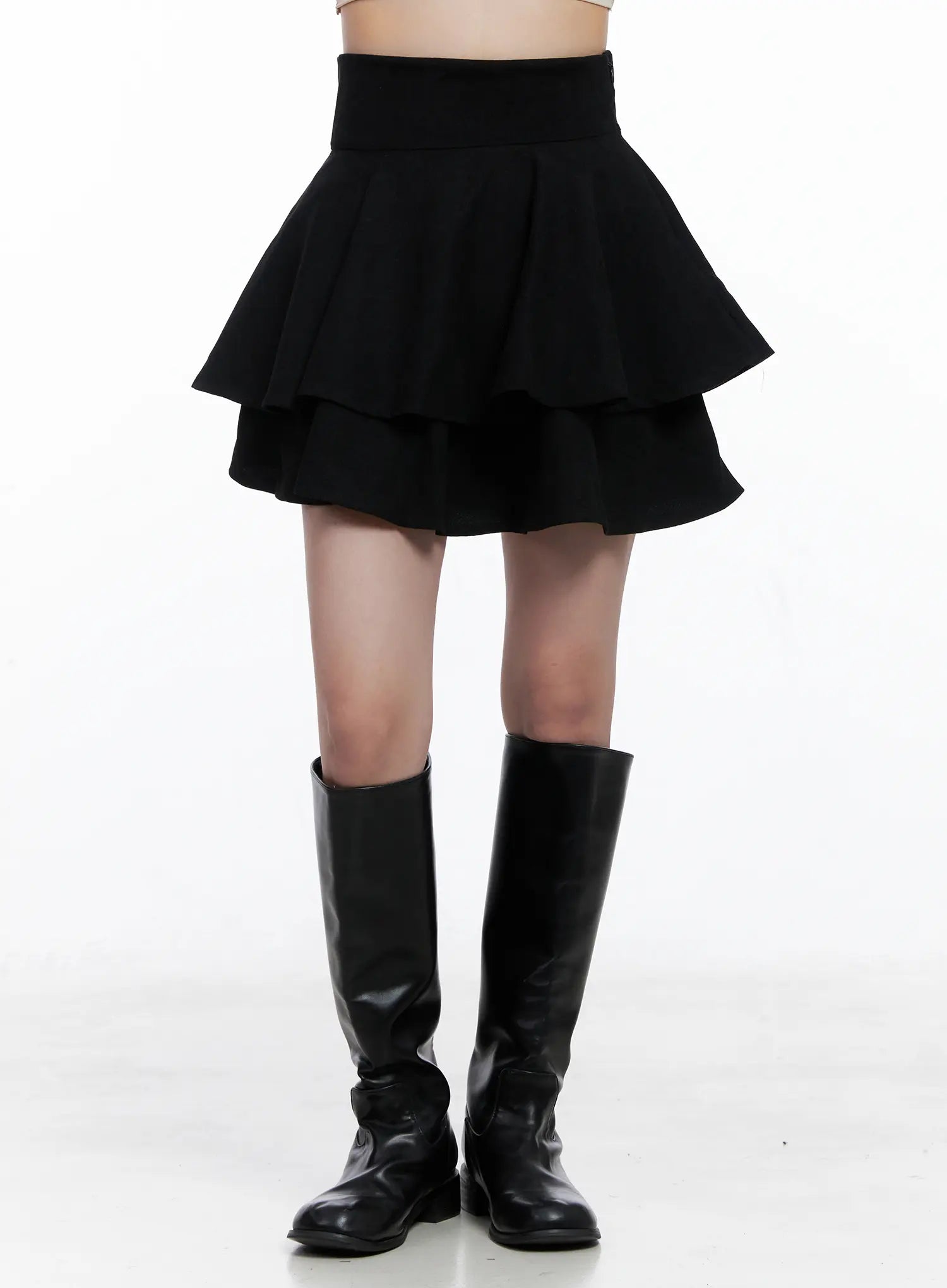 High Waist Tiered Mini Skirt CS523