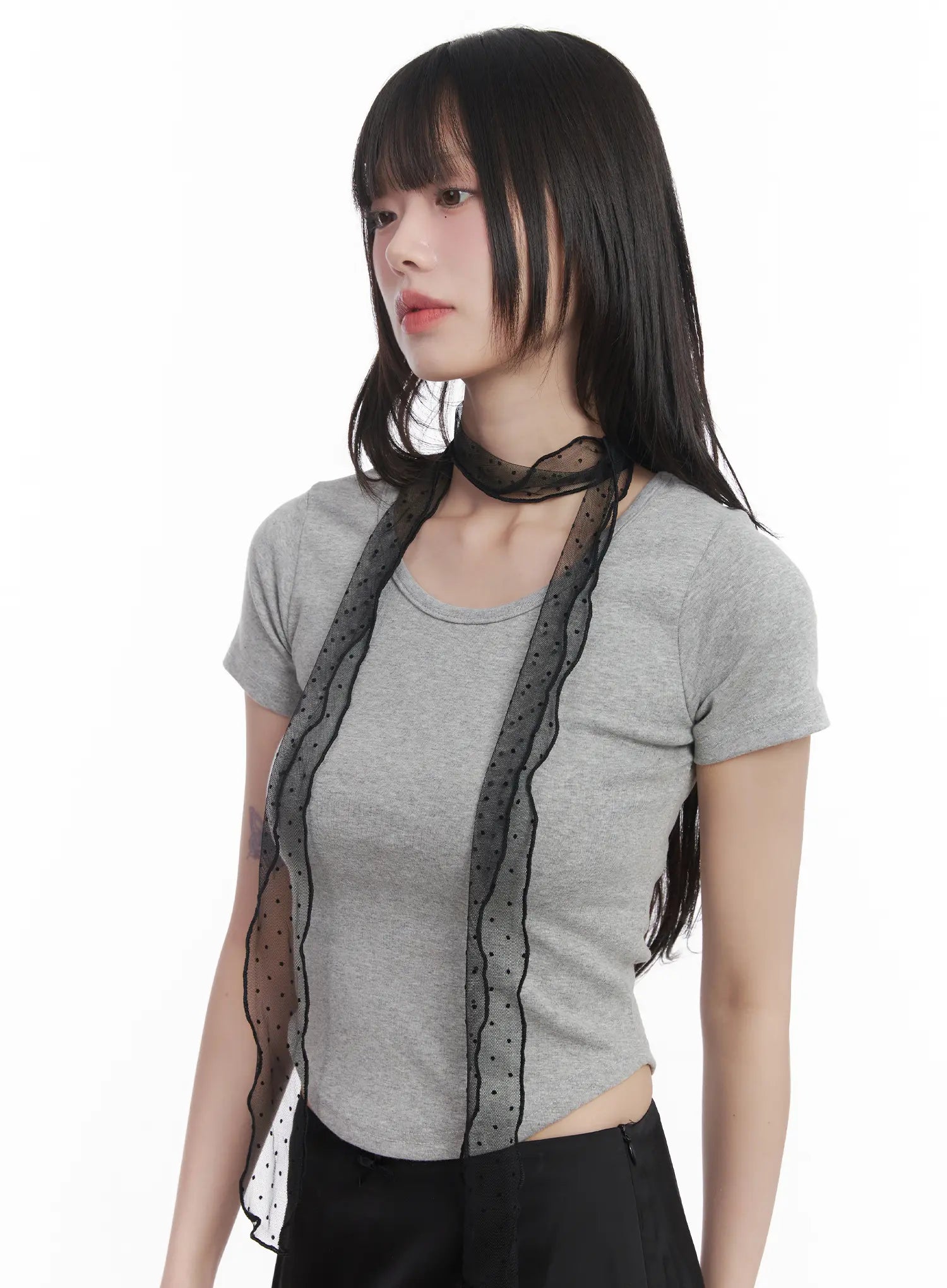 Sheer Polka Dot Scarf CU520