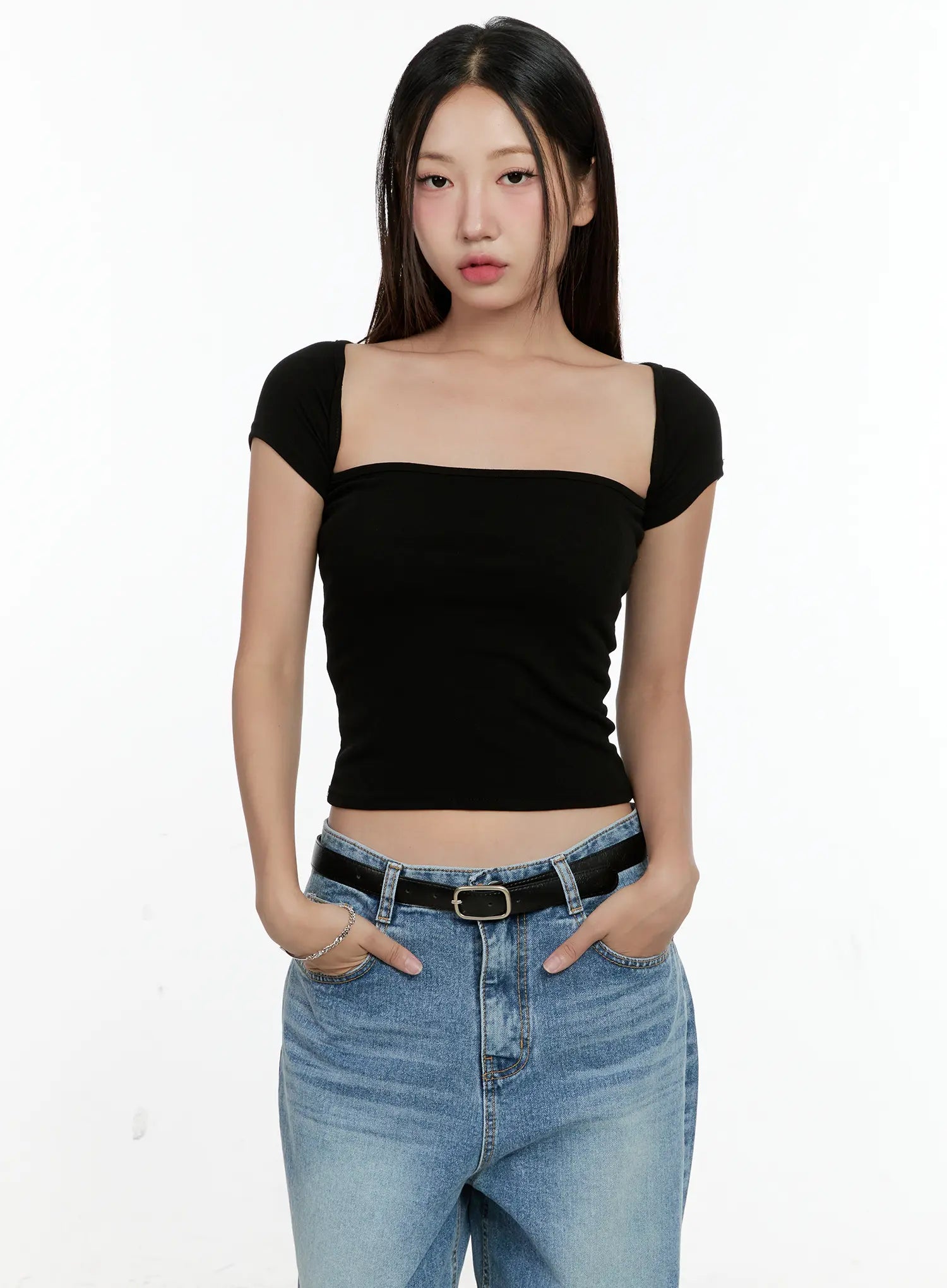 Square-Neck Crop Top CL531