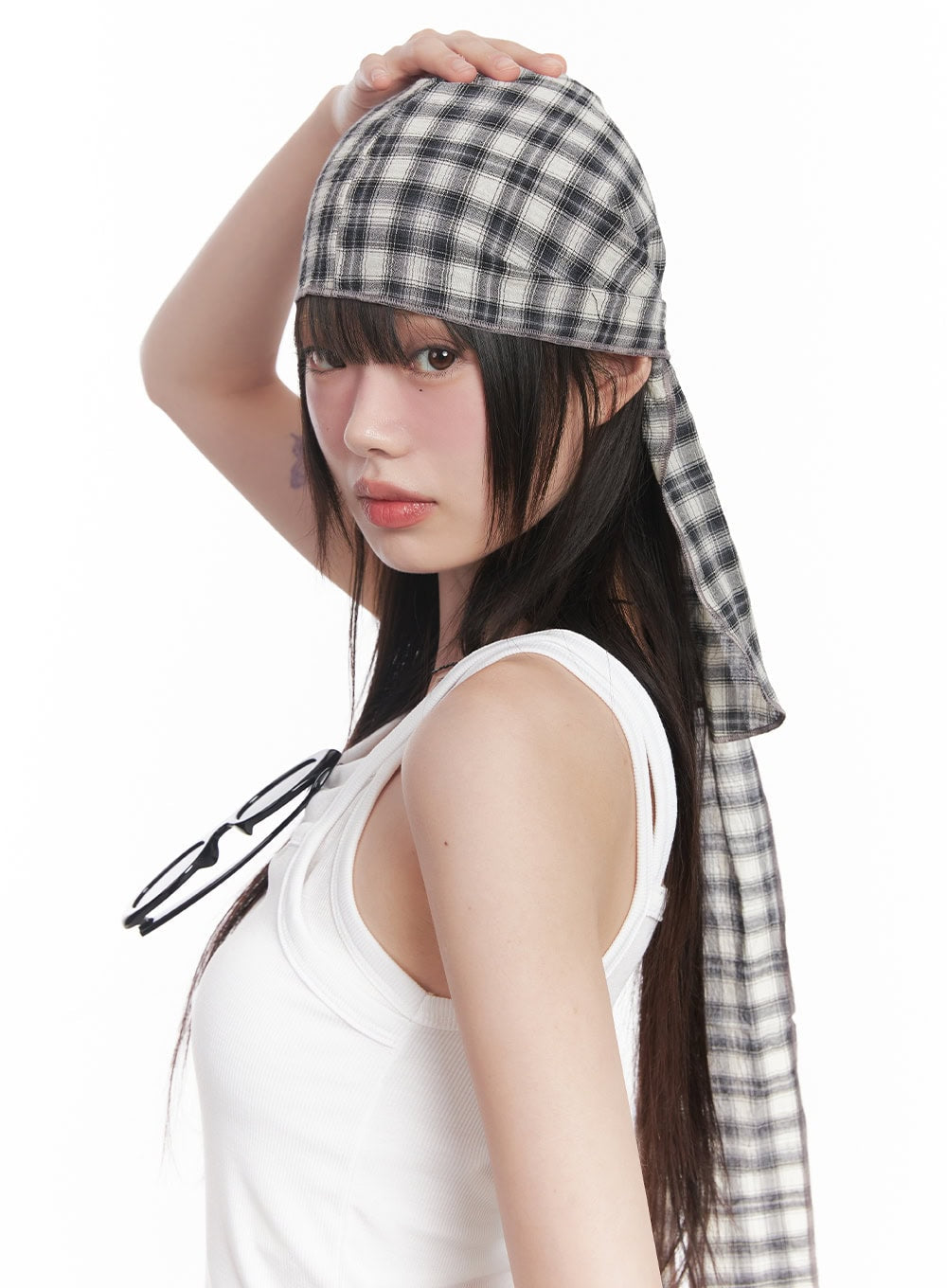 Plaid Print Hair Scarf CY520