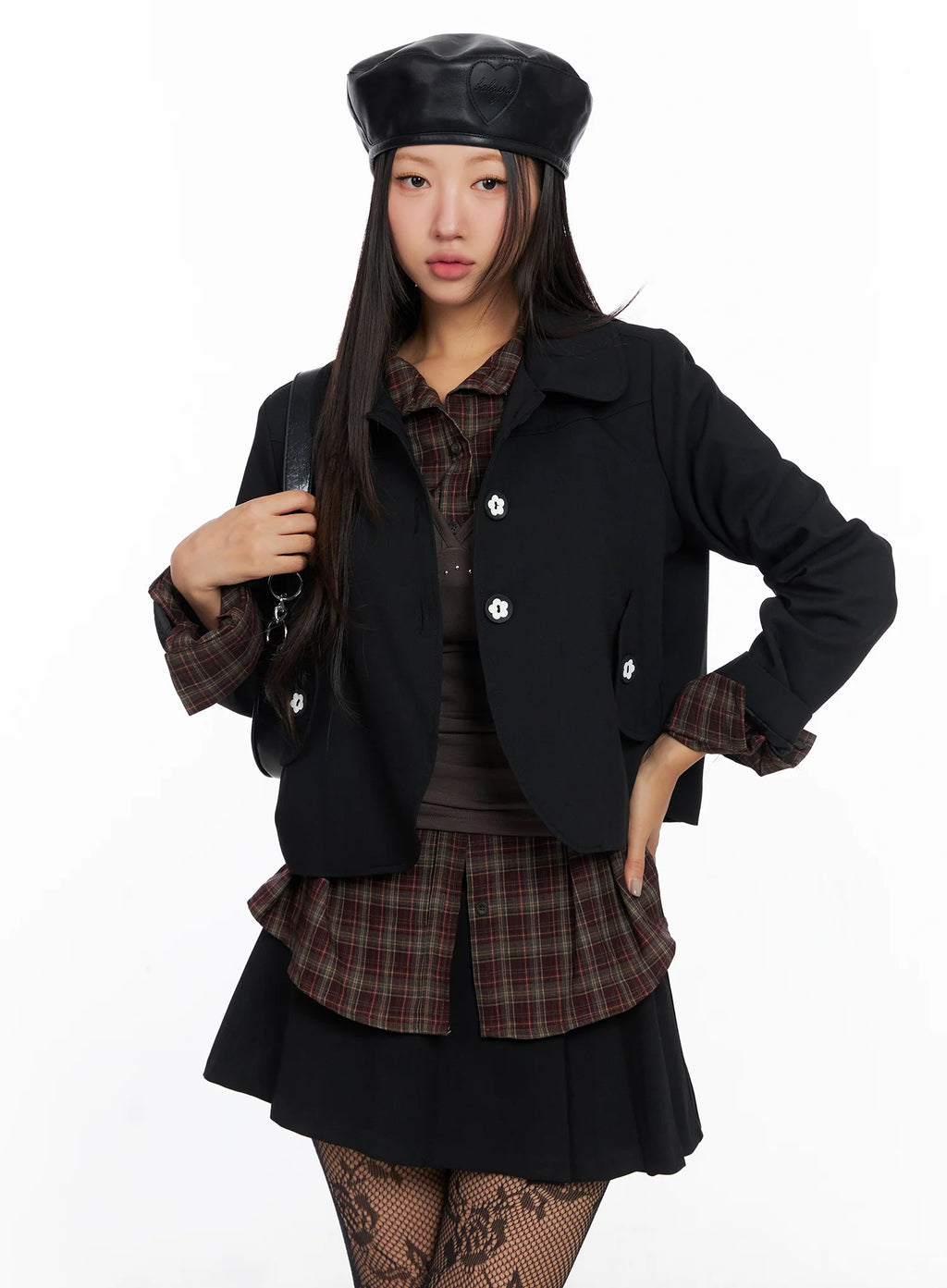 Button-Up Cropped Jacket CO515