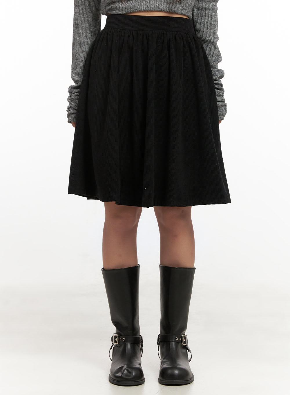 Coruduroy Flared Midi Skirt CN426