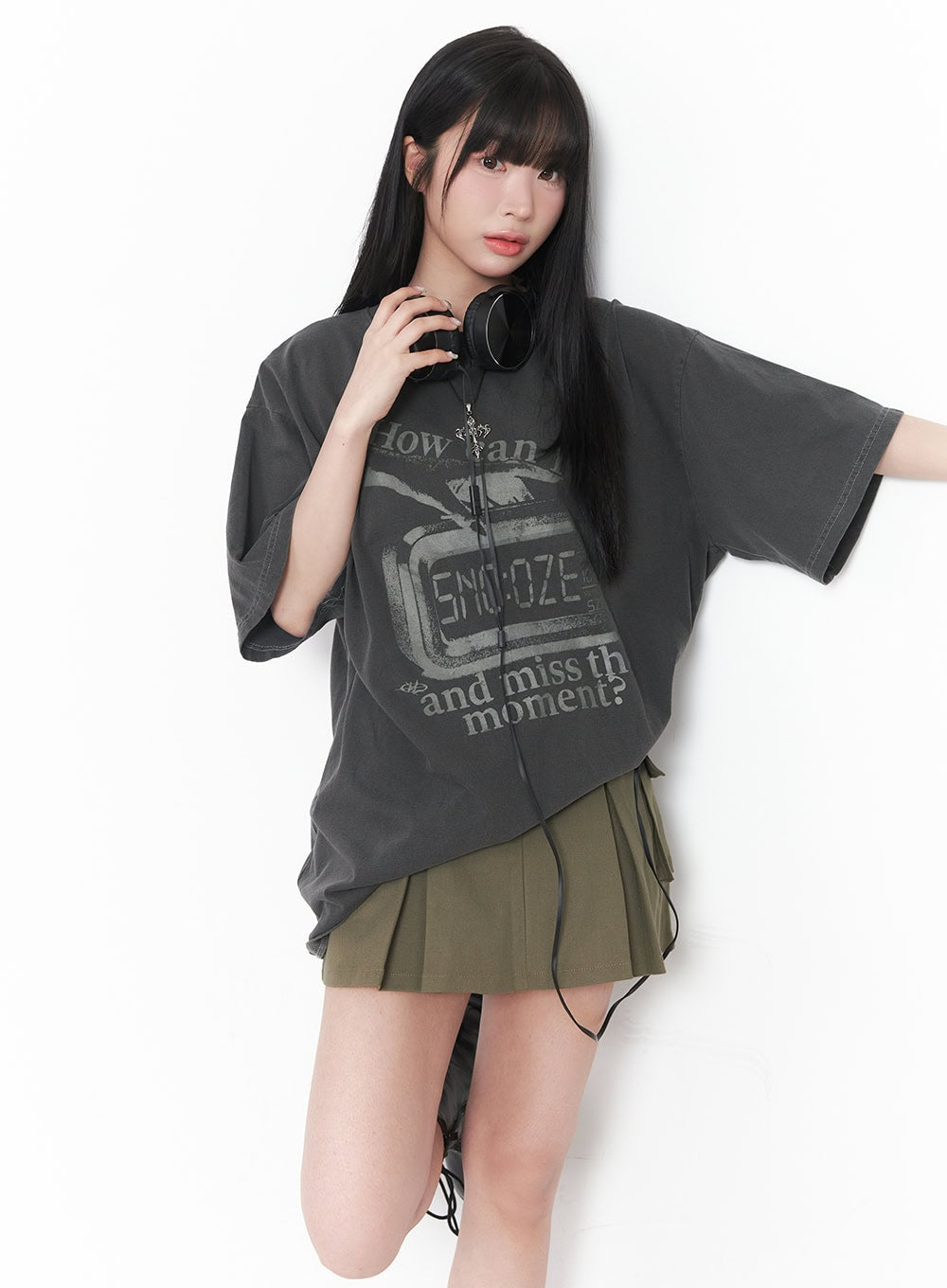 Graphic Oversize Cotton T-Shirt CY527