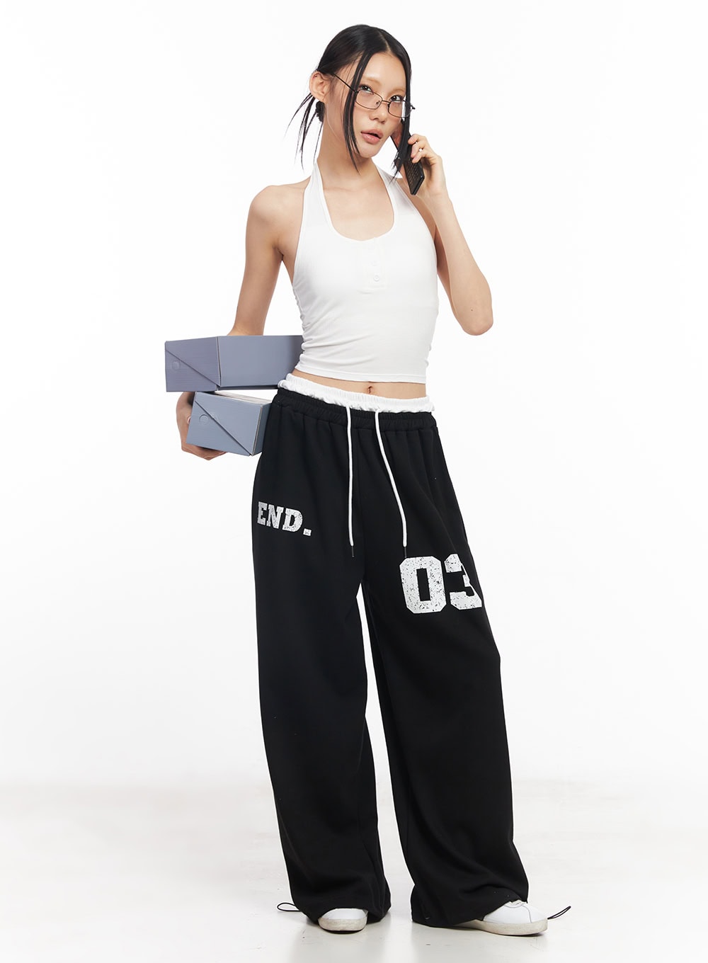 Sporty Layered Sweatpants CY528