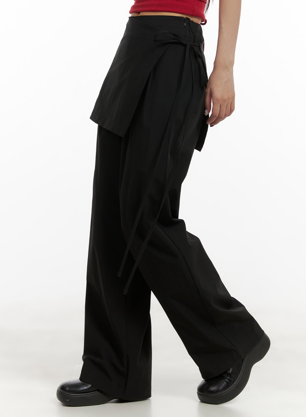 Cotton Wrap Skirt Wide Pants CY403