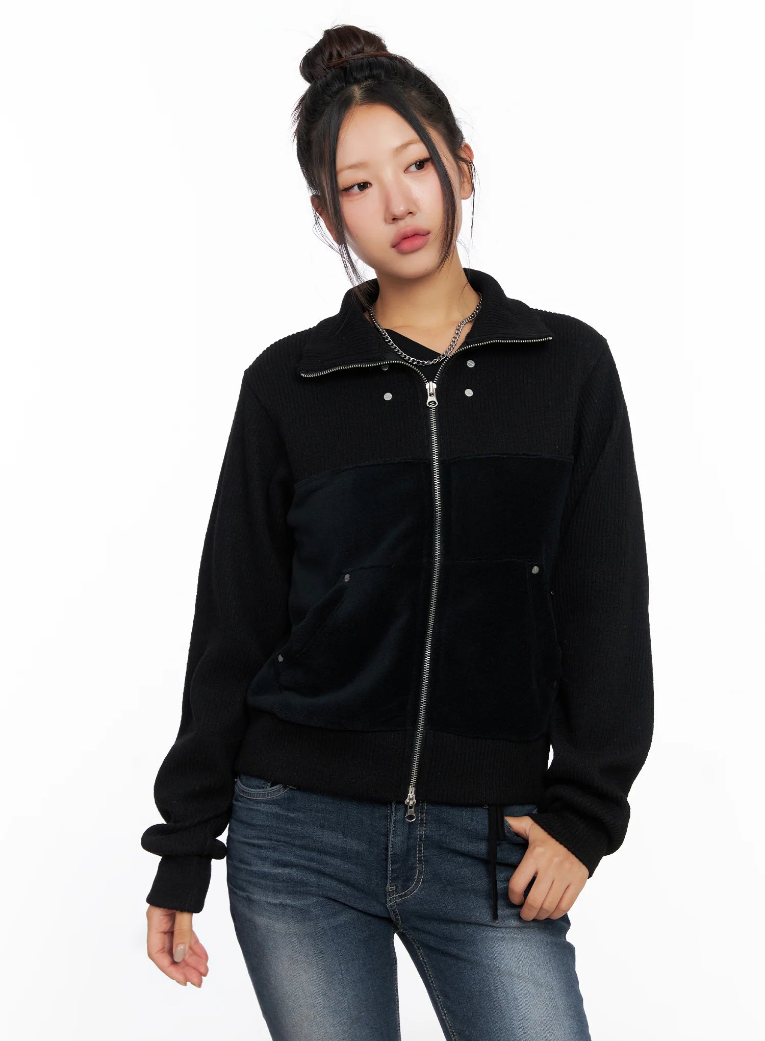 Velvet Zip-Up Jacket CO514
