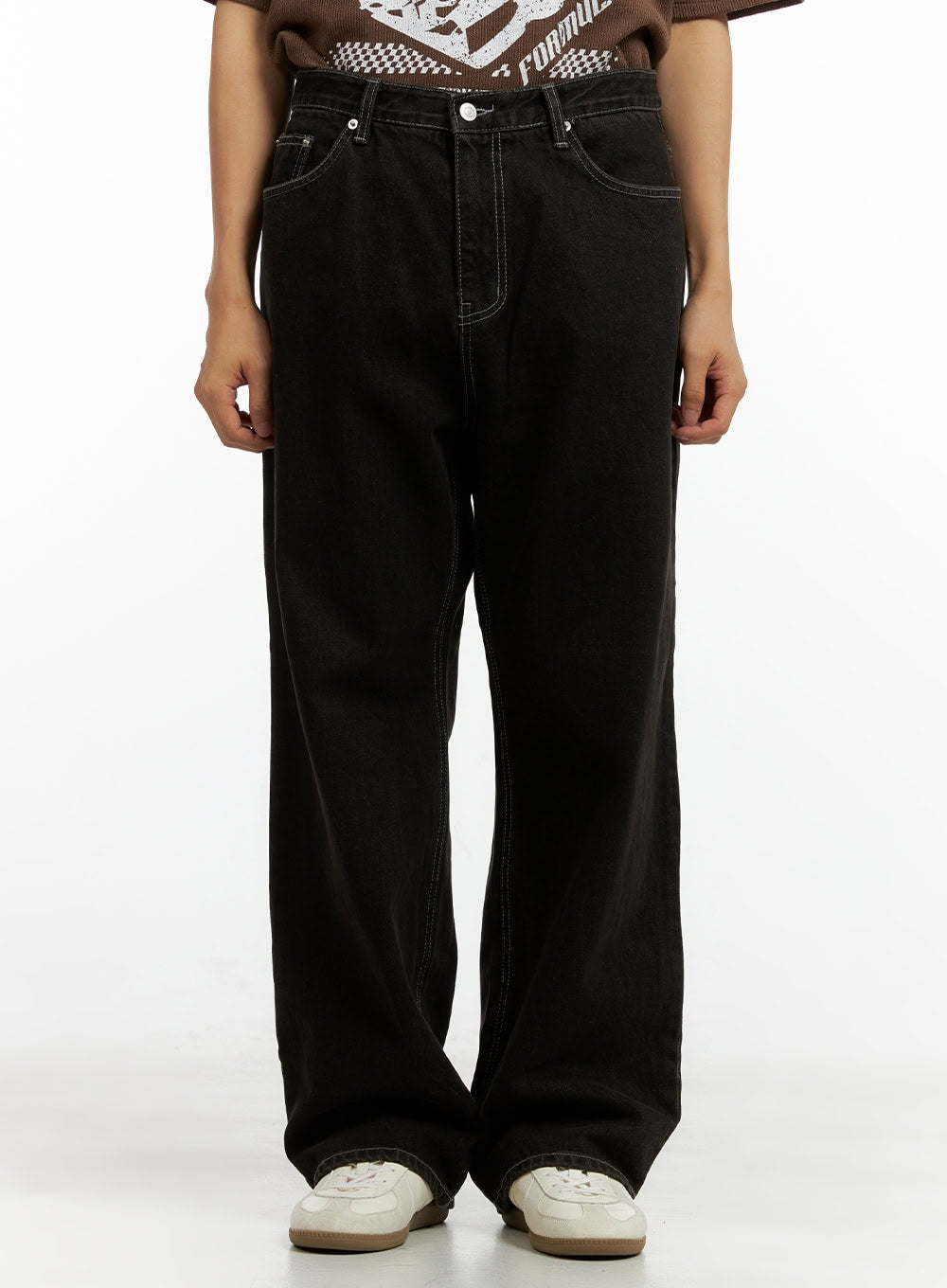 Men's Wide Fit Washed Baggy Jeans CL429