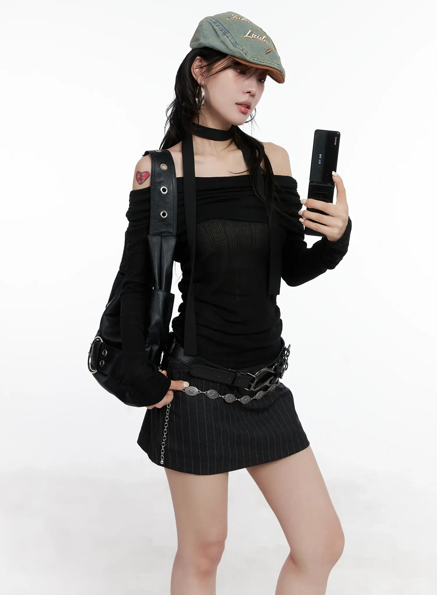 Off-Shoulder Ruched Long Sleeve Top CS510