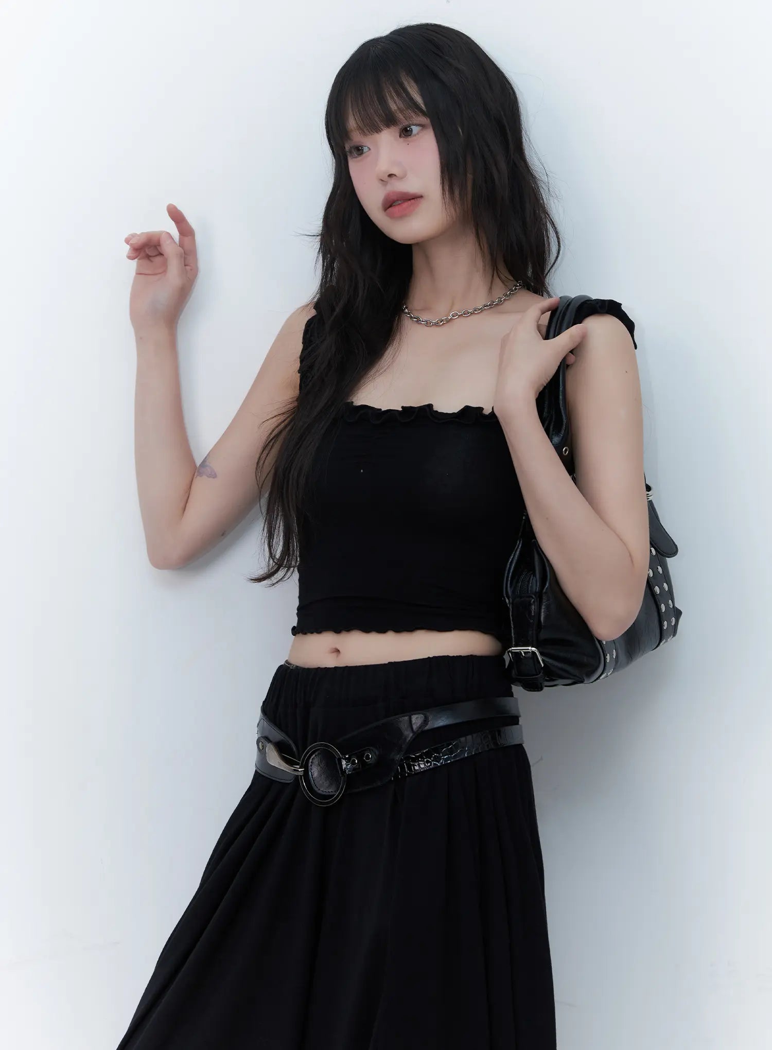 Frill Cropped Tank Top CU520