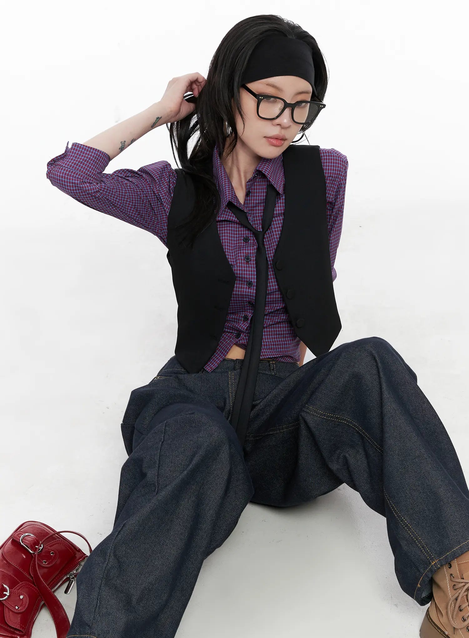 Cropped Button-Up Vest CS512