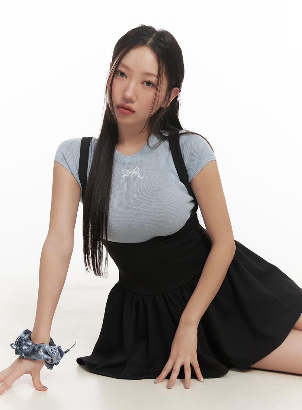 Suspender Flared Mini Dress CF520