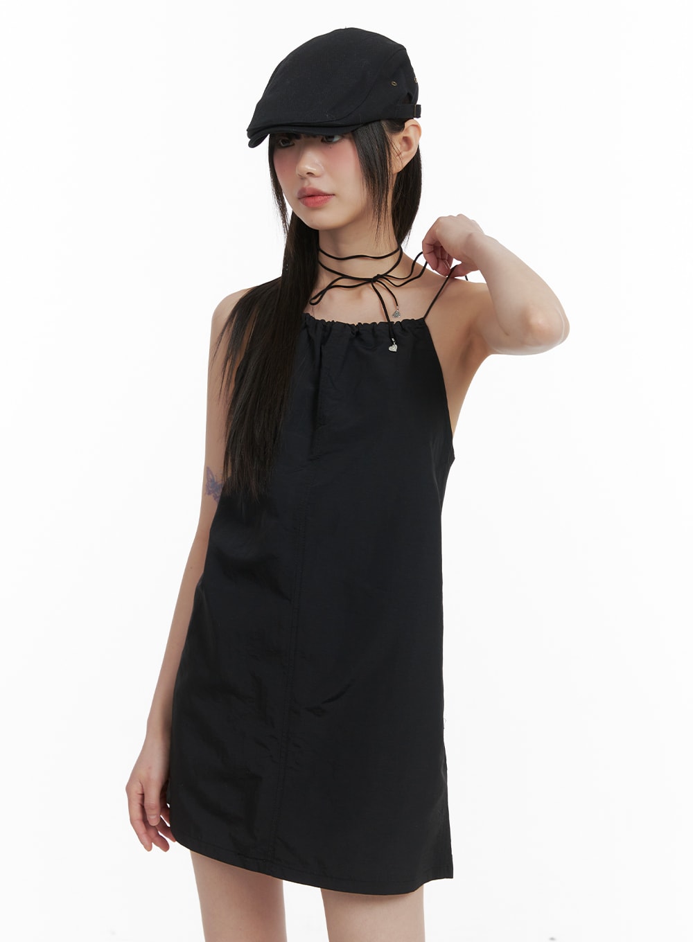 Shirred Sleeveless Mini Dress CA422