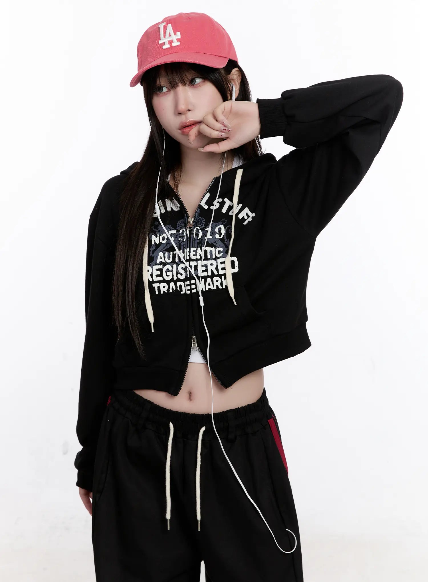 Slim-Fit Graphic Zip Hoodie CO501