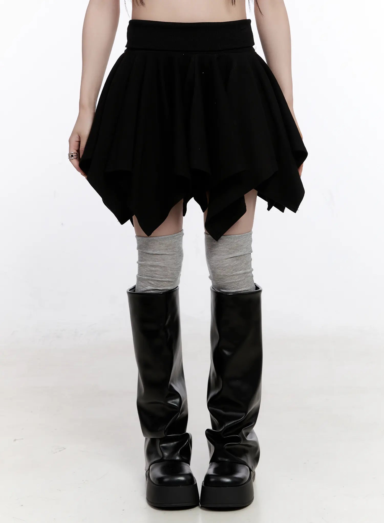 Asymmetrical Layered Mini Shirt CO501