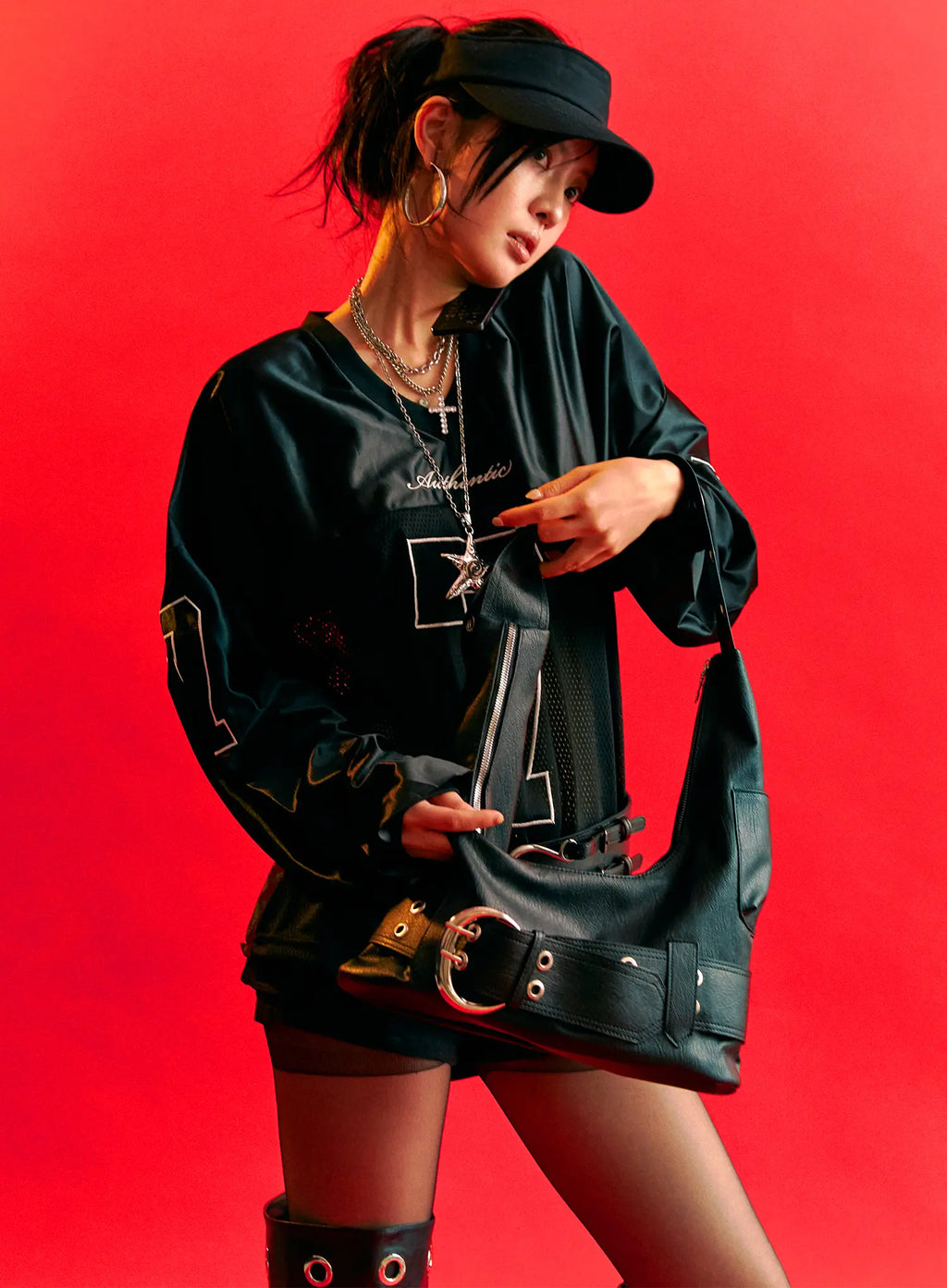 V-Neck Graphic Jersey Top CS512