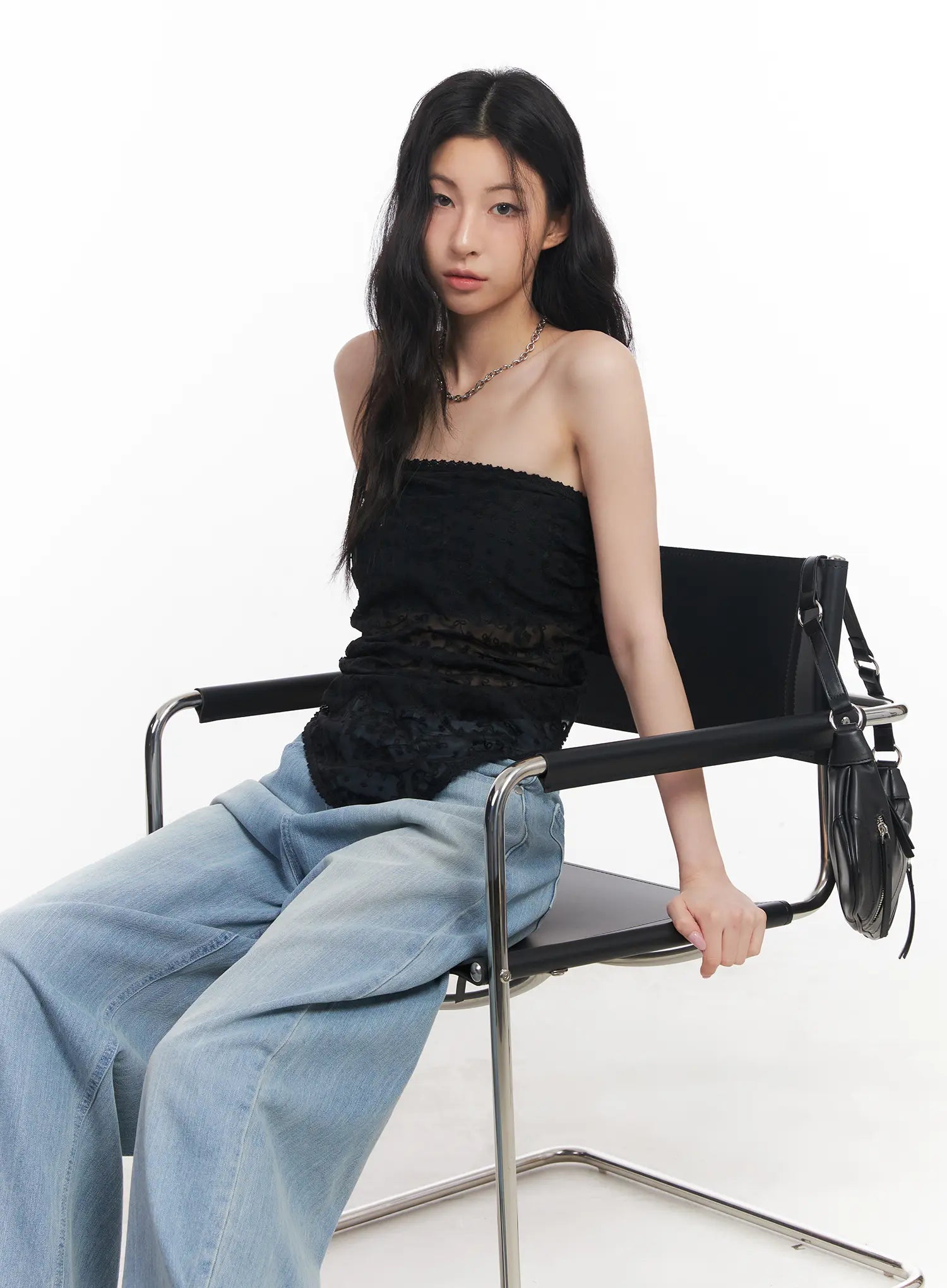 Sheer Lace Tube Top CU511