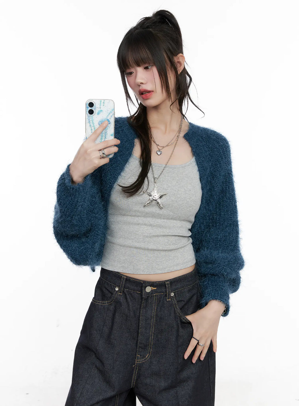Fluffy Bolero Knit Cardigan CG518