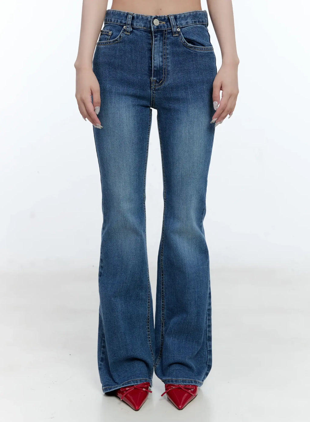 Gaeun Washed Flare Denim Jeans CG501