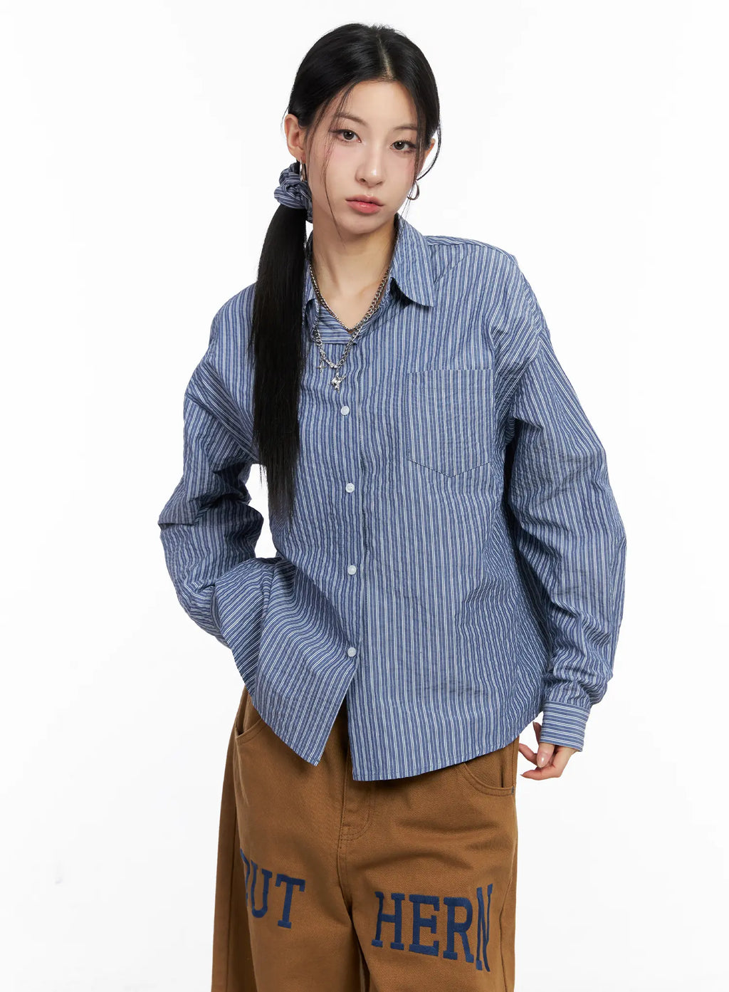 Relaxed Fit Button-up Shirt CC1109